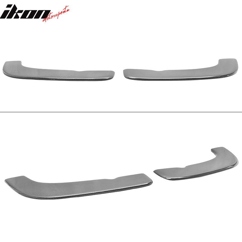 Front Bumper Lip UNIVERSAL FITMENT, Universal Front Bumper Lip Splitter Diffuser 2 Piece Set Real Carbon Fiber by IKON MOTORSPORTS