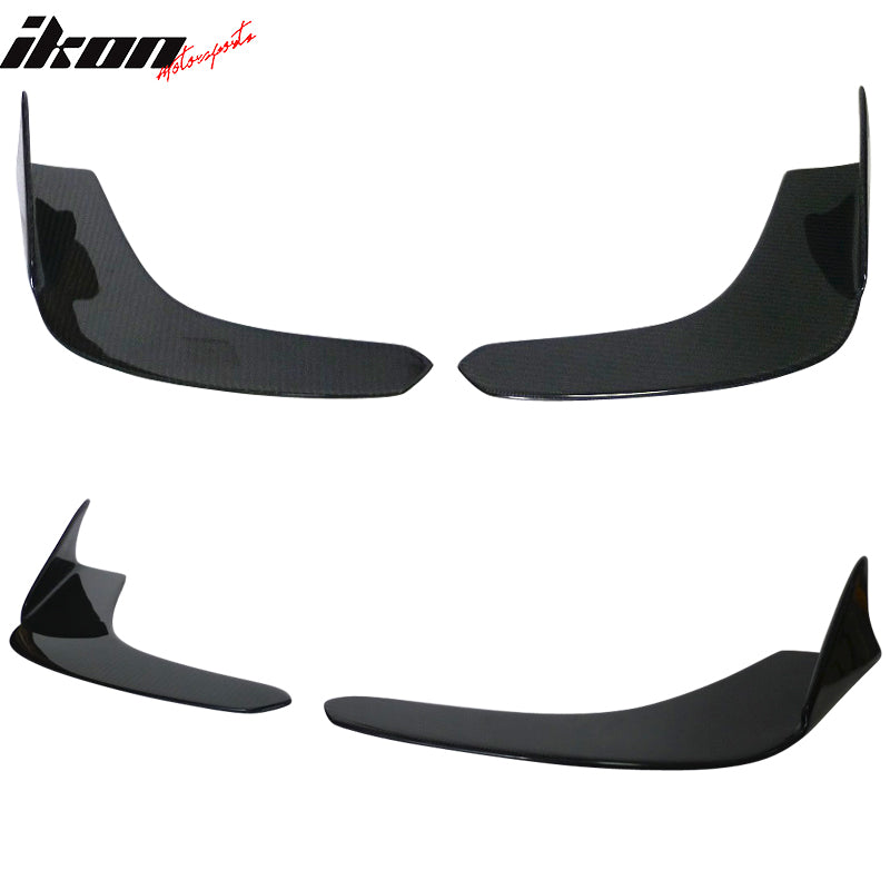 Universal Type 1 Front Bumper Lip Spoiler Winglet Carbon Fiber