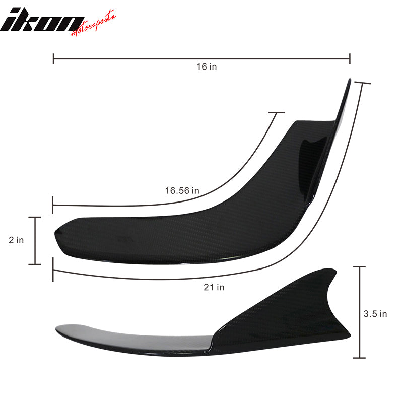 Universal Type 1 Front Bumper Lip Spoiler Winglet Carbon Fiber