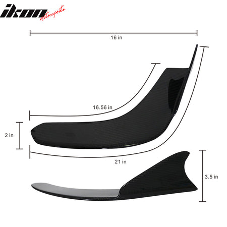 Universal Type 1 Front Bumper Lip Spoiler Winglet Carbon Fiber