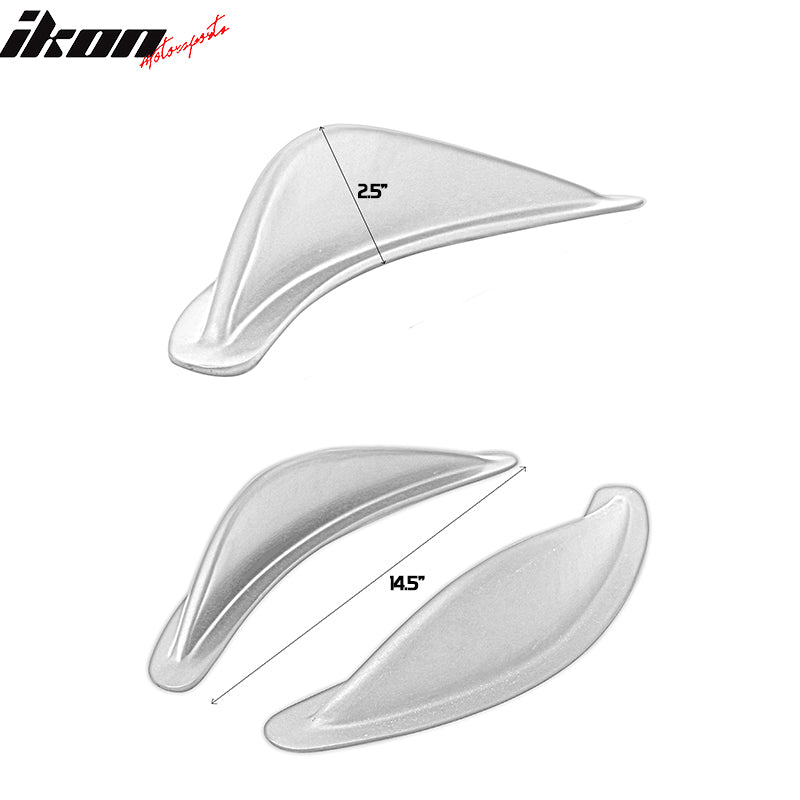 Universal WRC Style Canards Front Bumper Lip Splitter Spats 2 Piece Set PU