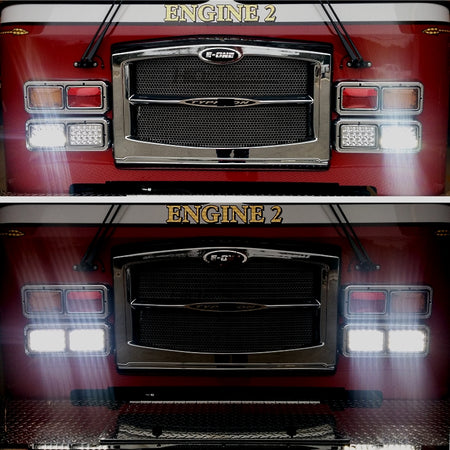 Universal 6x4 LED Crystal Clear Sealed Beam Headlights Headlamp 2PCS