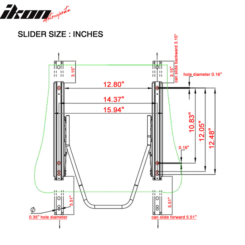 Universal Reclinable Racing Seat Dual Slider Right Brown Suede
