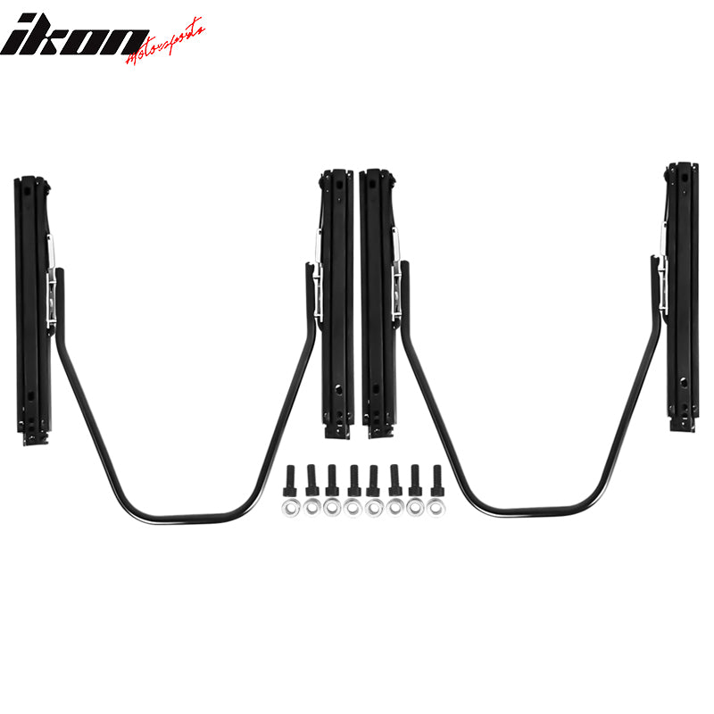 Universal Pair Reclinable Racing Seat Dual Slider Pink Pu&Carbon Leather Back