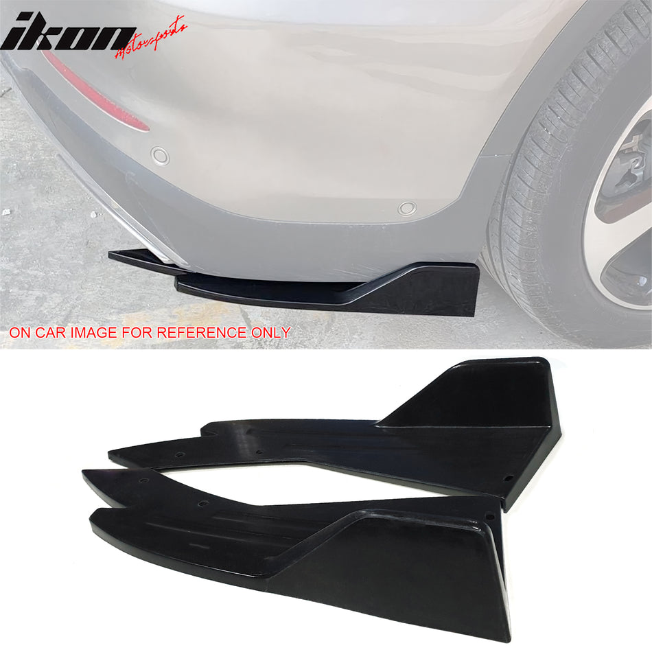 Universal Unpainted Rear Bumper Aprons Side Extensions Splitters PU