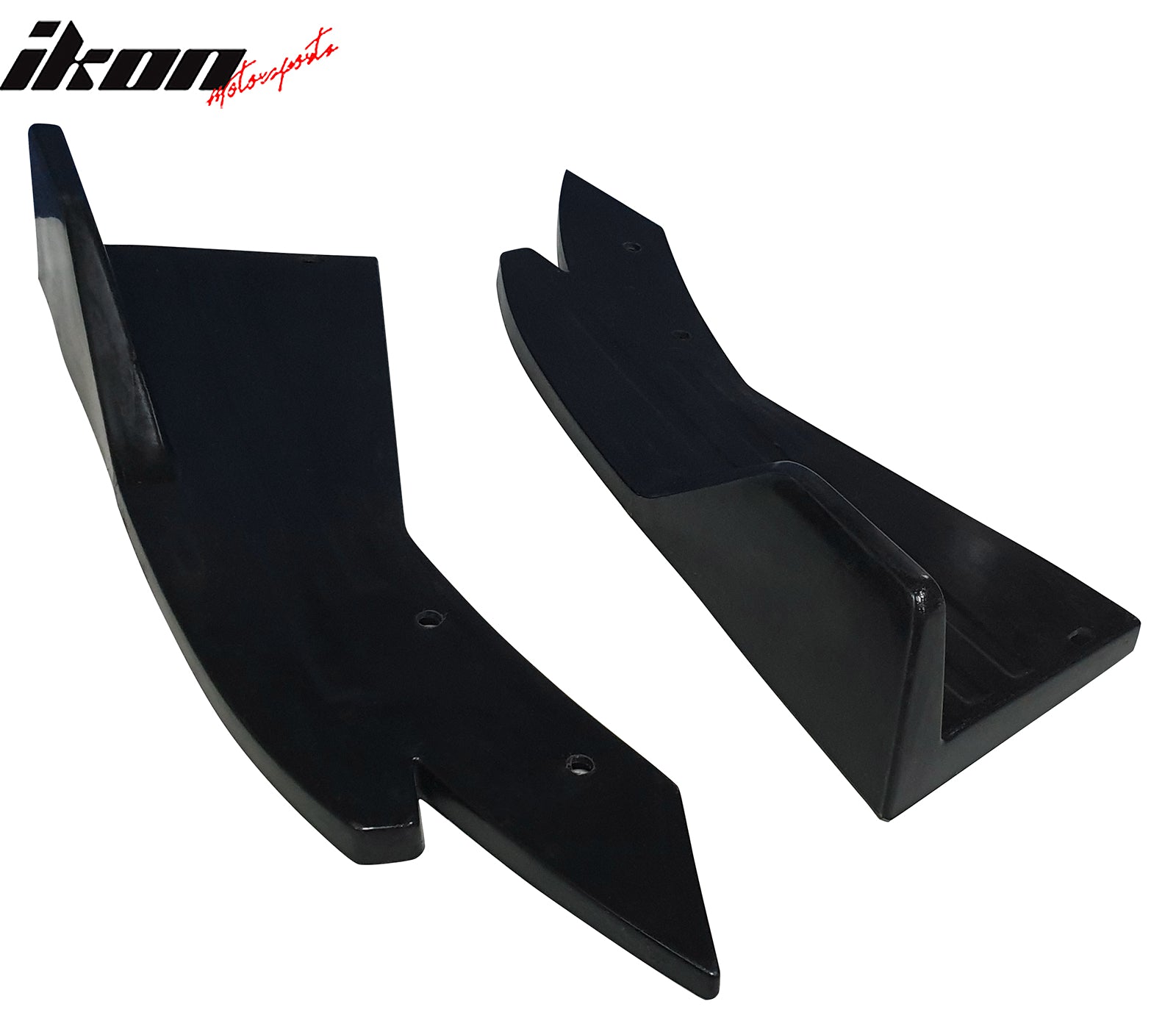 Universal 2PC Rear Bumper Lip Aprons Side Extensions Splitters PU Unpainted