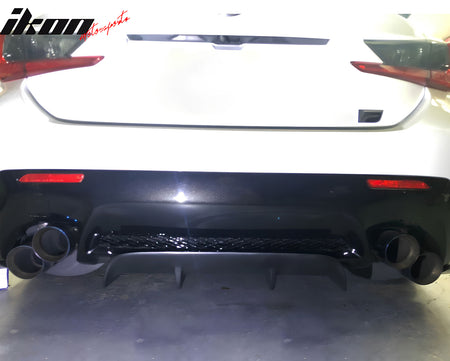 Universal 31"x9" MDA 4-Fin Rear Bumper Lip Splitter Protector Matte Black