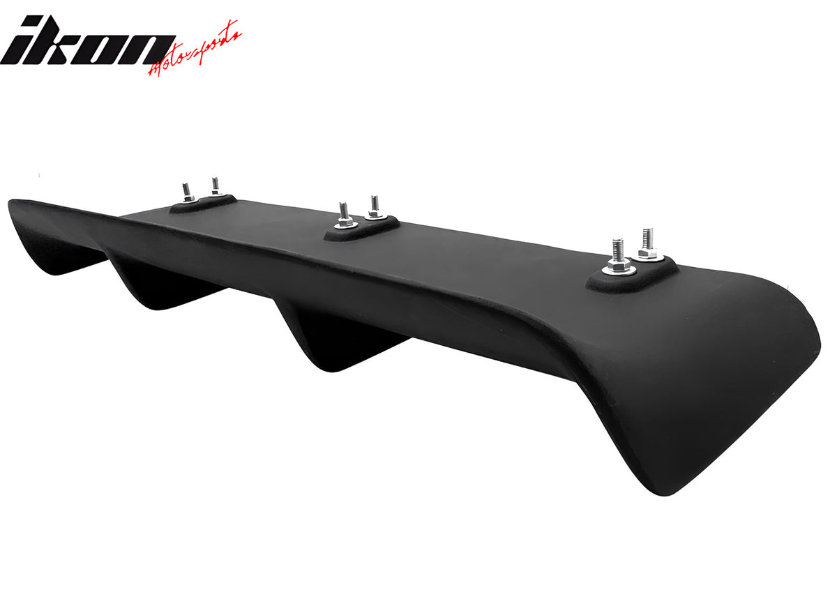 Universal 31"x9" MDA 4-Fin Rear Bumper Lip Splitter Protector Matte Black