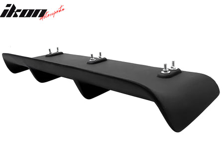 Universal 31"x9" MDA 4-Fin Rear Bumper Lip Splitter Protector Matte Black