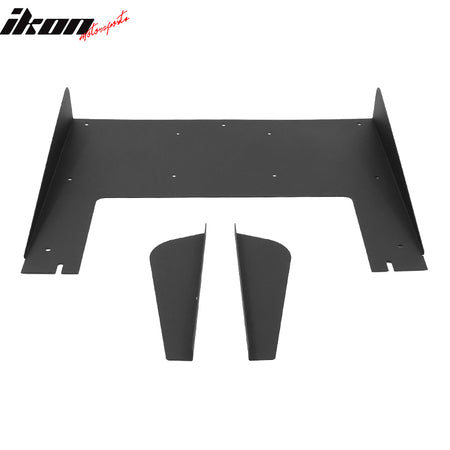 Universal Rear Bumper Diffuser Lip Splitter Shark Fins Aluminium