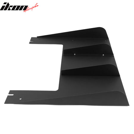 Universal Rear Bumper Diffuser Lip Splitter Shark Fins Aluminium