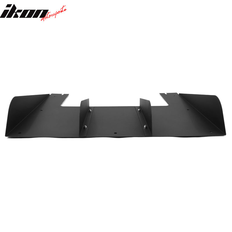 Universal Rear Bumper Diffuser Lip Splitter Shark Fins Aluminium
