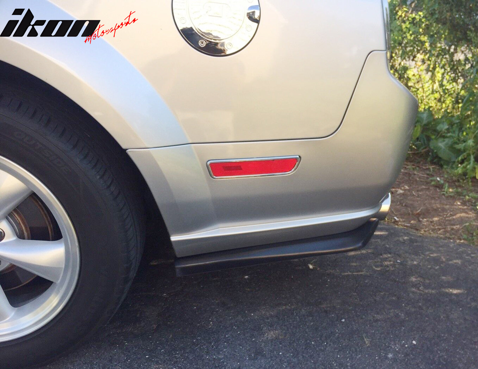 Universal 2PC HT Style 20" PU Rear Bumper Spats Side Apron Splitter Extensions