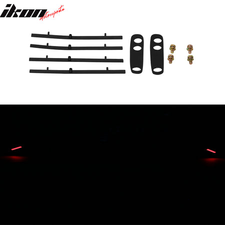 Universal Fitment Rear Trunk Spoiler Deck Wing With 2 Post&LED Turn Signal Light