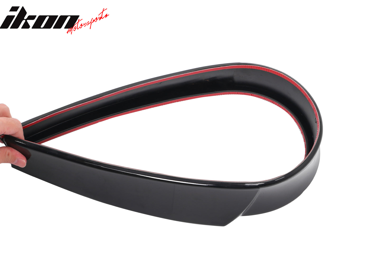 Universal Fitment Rear Window Roof Spoiler Wing Adjustable Gloss Black Trim