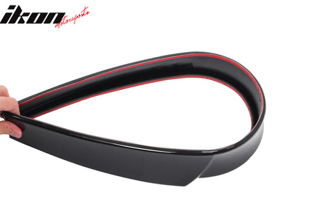 Universal Fitment Rear Window Roof Spoiler Wing Adjustable Gloss Black Trim