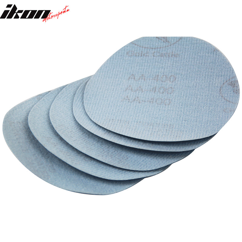 50PC 5Inch 127mm 400 Grit Auto Sanding Disc No Hole Sandpaper Sheets Sand Paper