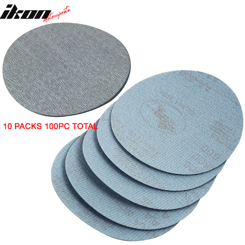 100PC 5in 127mm 800 Grit Auto Sanding Disc Sandpaper Sheets Sand Paper