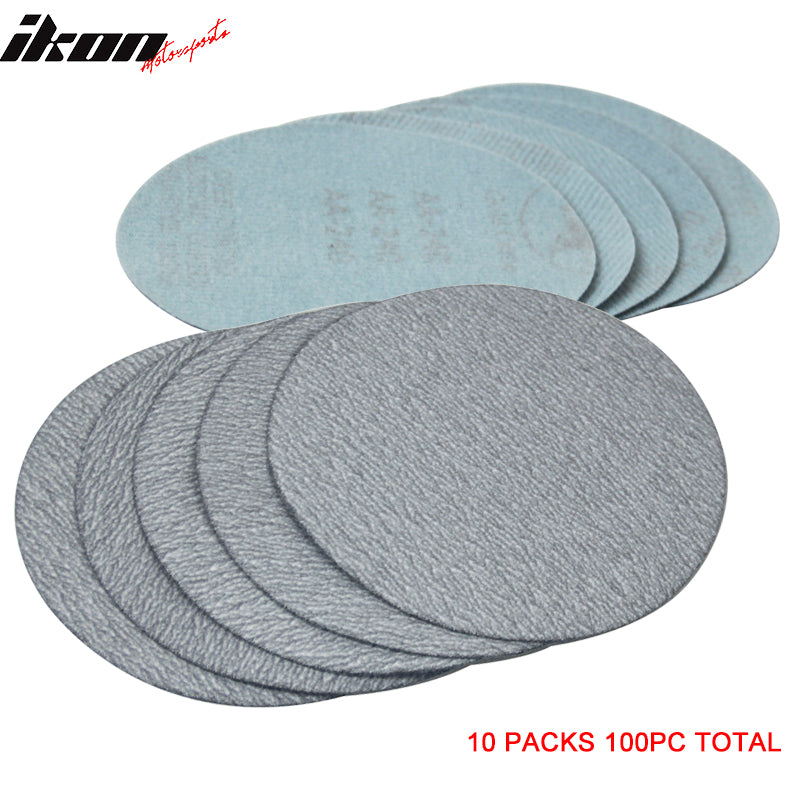 100PC 5in 127mm 240 Grit Auto Sanding Disc Sandpaper Sheets Sand Paper