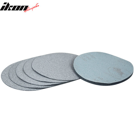 Universal Sand Paper, 100PC 5Inch 127mm 240 Grit Auto Sanding Disc No Hole Sandpaper Sheets Sanding Paper by IKON MOTORSPORTS