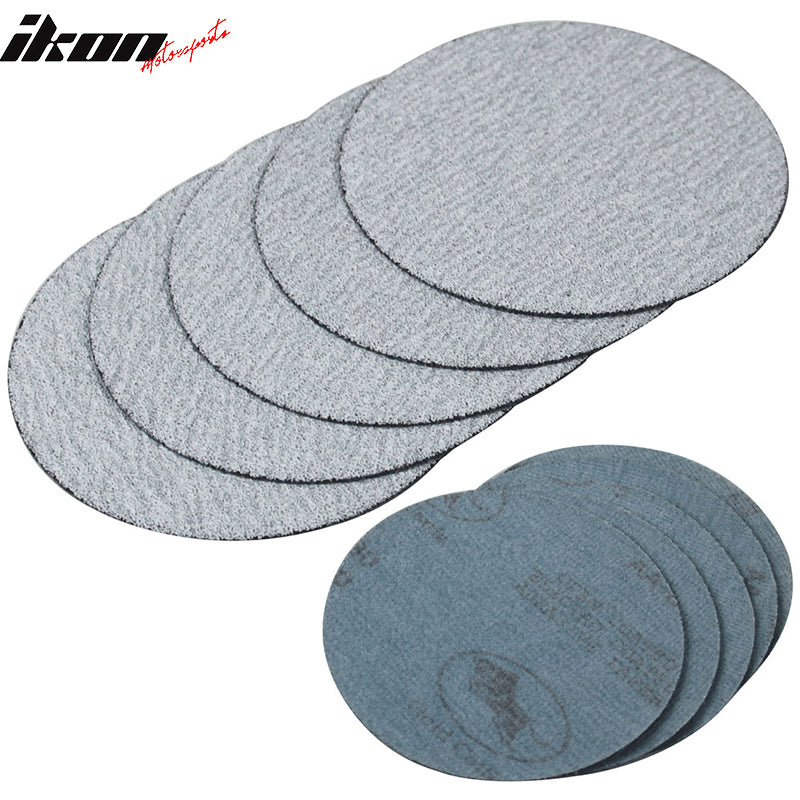 Sand Paper Universal Fit, 50PC 5Inch 127mm 100 Grit Auto Sanding Disc No Hole Sandpaper Sheets Sand Paper by IKON MOTORSPORTS