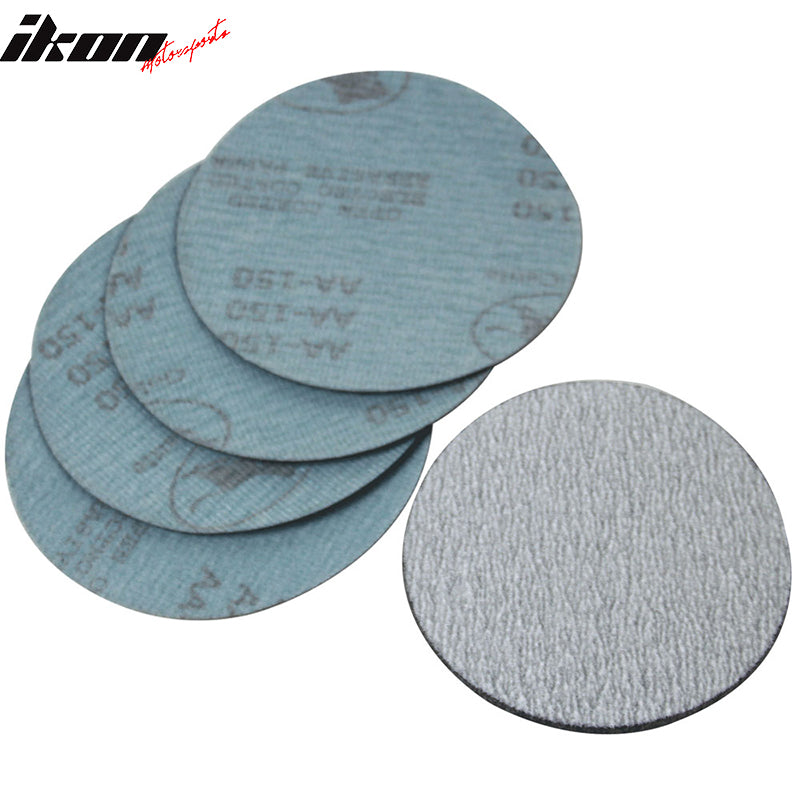 Universal Sand Paper, 100PC 5Inch 127mm 100 Grit Auto Sanding Disc No Hole Sandpaper Sheets Sanding Paper by IKON MOTORSPORTS