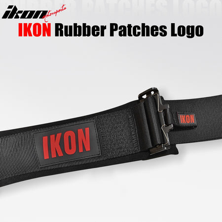 Universal Pair 4 Point Adjustable Racing Seat Belt Harness 3" Strap Buckle Black