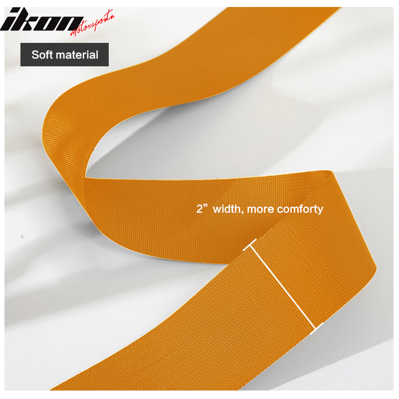 4 Point Racing Harness Buckle Seat Belt 2" Wide Nylon Orange