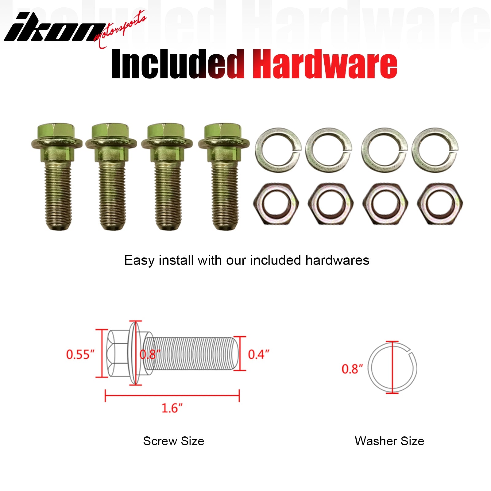 Universal 4 Point Adjustable Racing Seat Belt Harness 2" Wide Strap Buckle Red