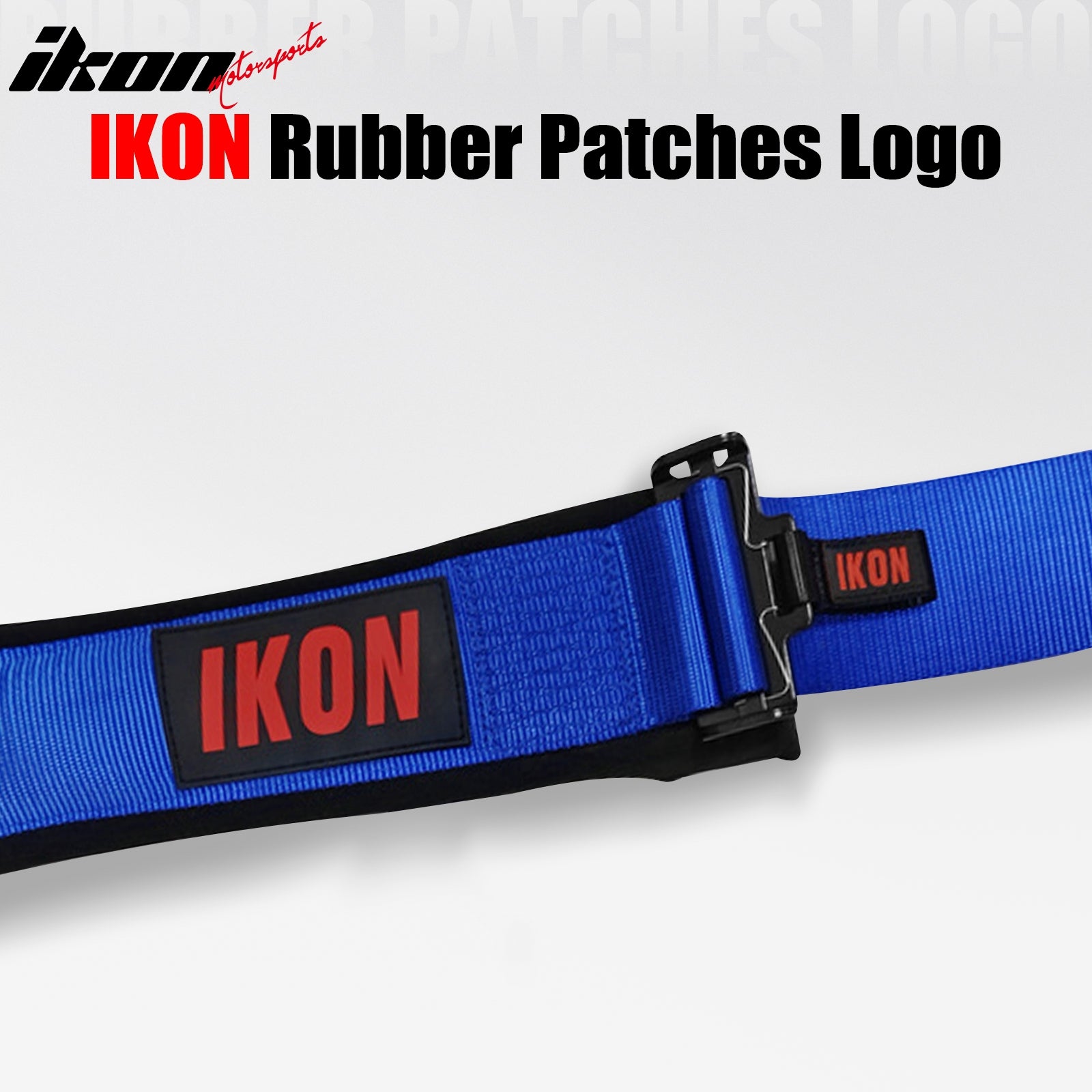 Universal 4 Point Adjustable Racing Seat Belt Harness 3" Wide Strap Buckle Blue