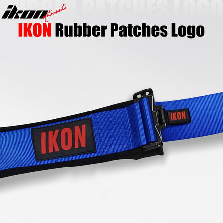 Universal 4 Point Adjustable Racing Seat Belt Harness 3" Wide Strap Buckle Blue