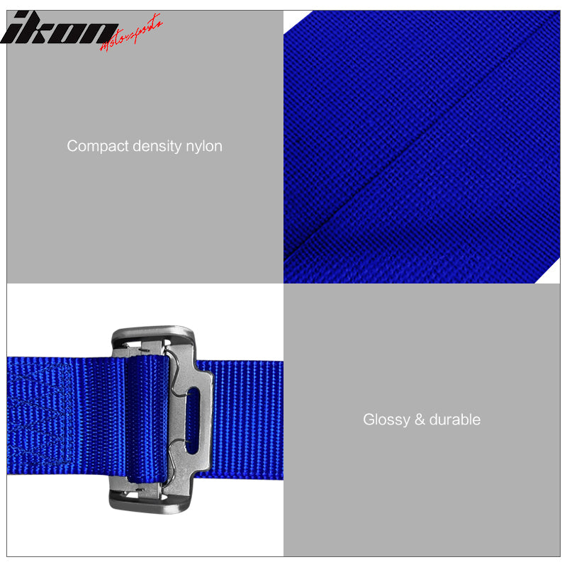 4 Point Harness Cam-lock Seat Belt 2" Nylon Blue Racing Go-kart