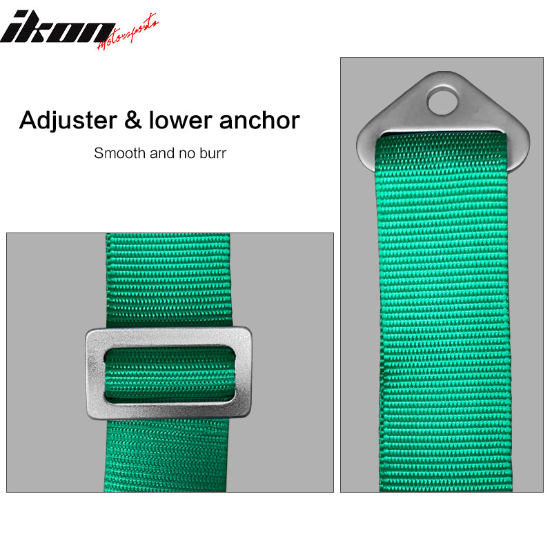 4 Point Race Harness Cam-lock Seat Belt 2" Wide Nylon Green