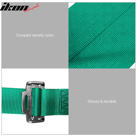 4 Point Race Harness Cam-lock Seat Belt 2" Wide Nylon Green
