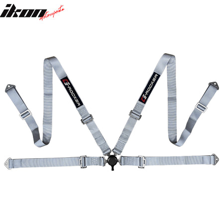 4 Point Race Harness Cam-lock Seat Belt 2" Nylon Gray UTV ATV