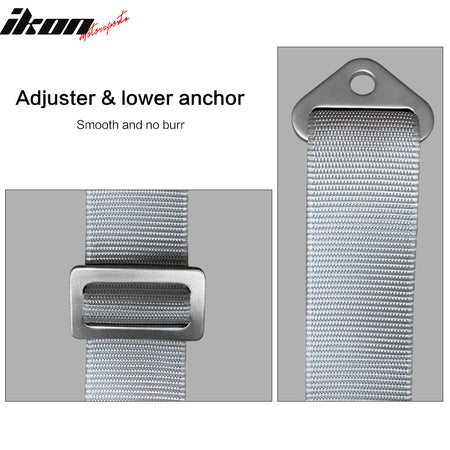 4 Point Race Harness Cam-lock Seat Belt 2" Nylon Gray UTV ATV