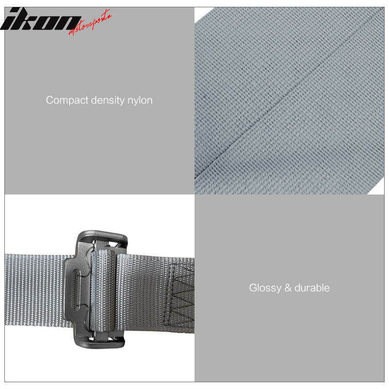 4 Point Race Harness Cam-lock Seat Belt 2" Nylon Gray UTV ATV