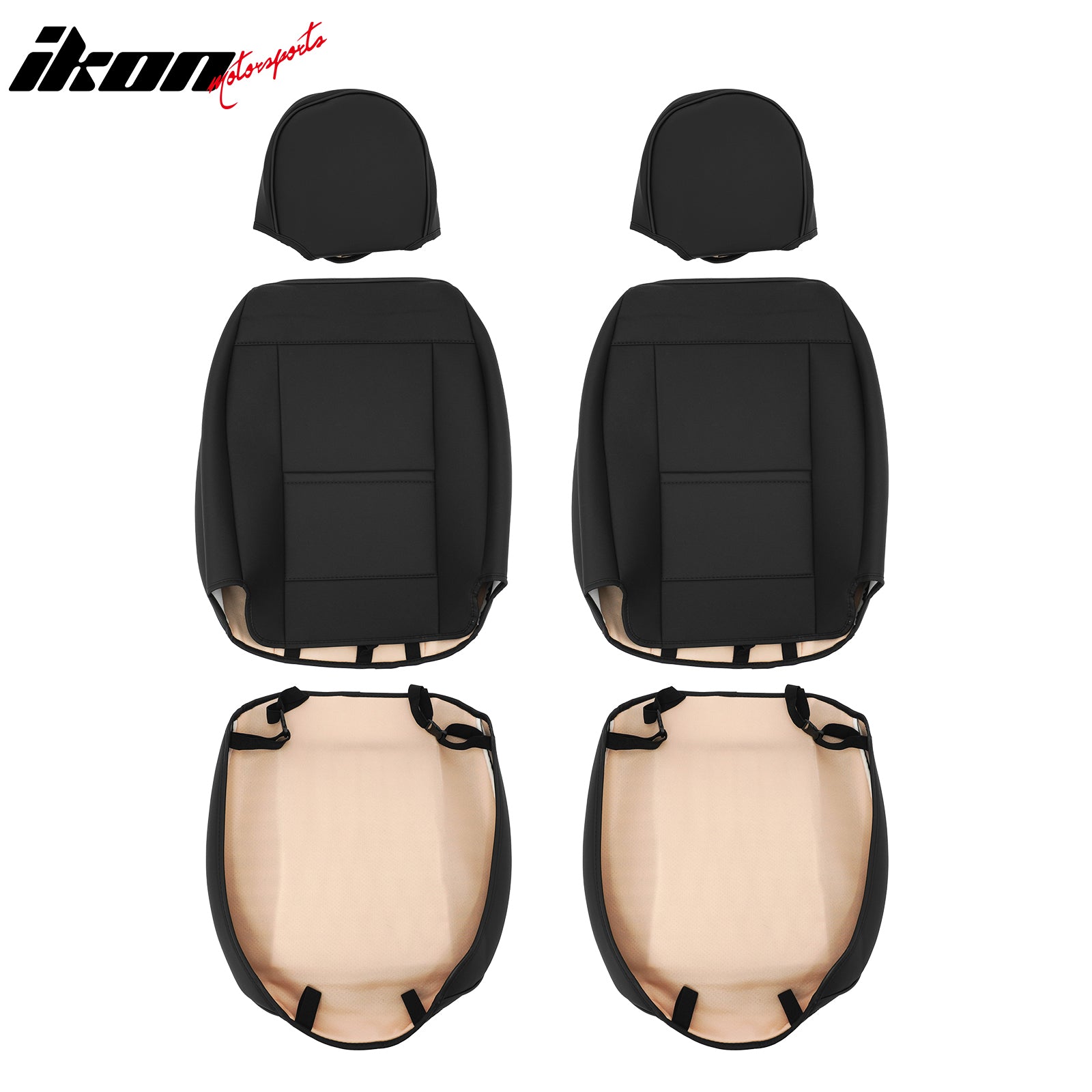 Fits Most 5 Passenger Cars Seat Covers 05 Style Front Rear Row Seat Protector PU