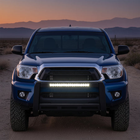 Fits 05-15 Toyota Tacoma Bull Bar Front Brush Bumper Grille Guard W/LED Light