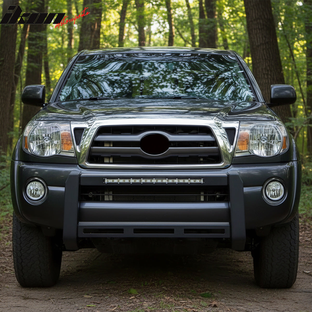 Fits 05-15 Toyota Tacoma Bull Bar Front Brush Bumper Grille Guard W/LED Light