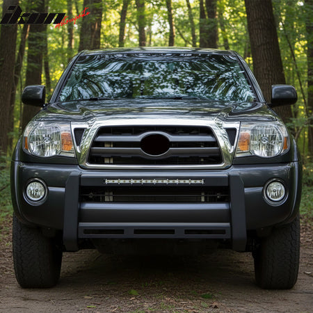 Fits 05-15 Toyota Tacoma Bull Bar Front Brush Bumper Grille Guard W/LED Light