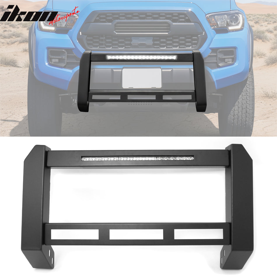 2016-2023 Toyota Tacoma Bull Bar Front Brush Bumper Grille Guard W/LED
