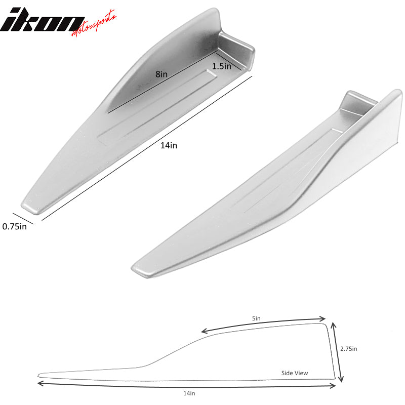 Universal PP Side Skirts Extension Winglet Canard Rocker Splitter