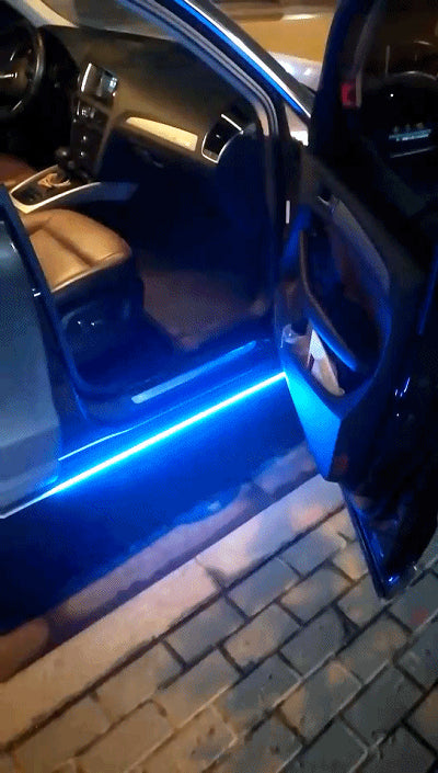 Universal 77.5" Side Skirts Lighting Step Extension Aluminum