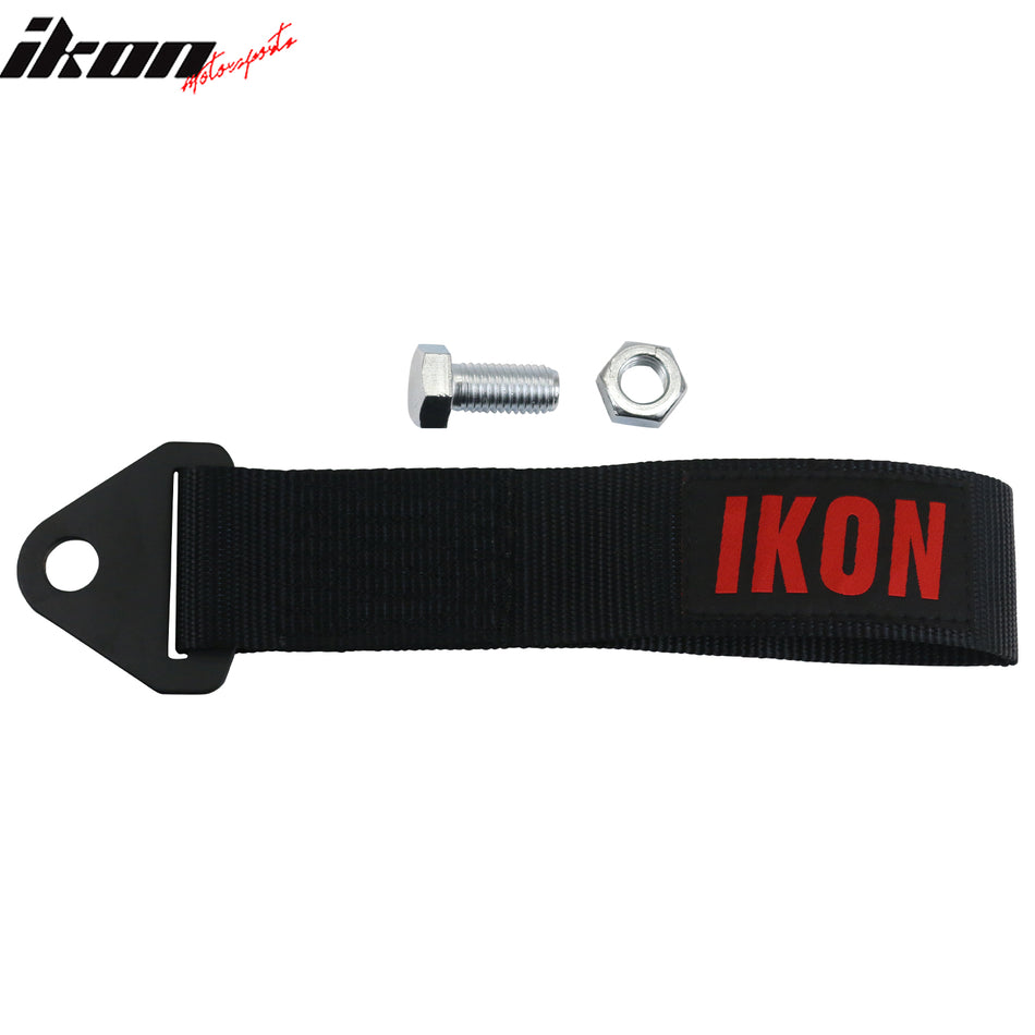 5700 lbs Black Tow Strap Heavy Duty Decorative Belt With IKON Logo