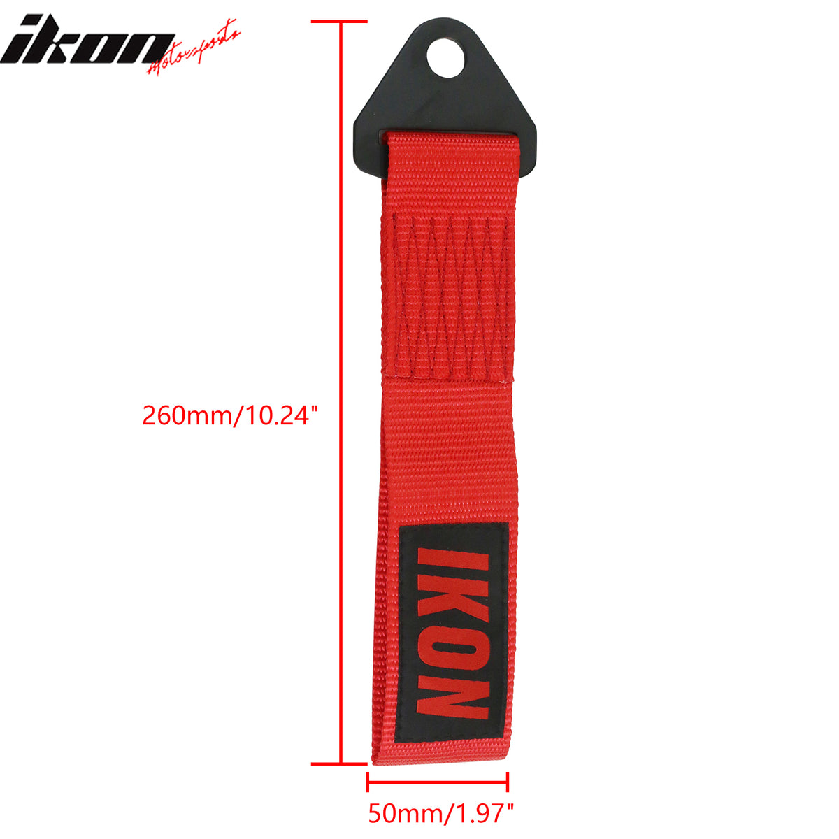 5700lbs Universal Red Tow Strap Rope Decorative Racing Trailer Belt w/ IKON Logo