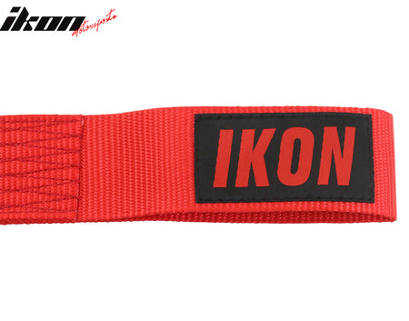 5700lbs Universal Red Tow Strap Rope Decorative Racing Trailer Belt w/ IKON Logo