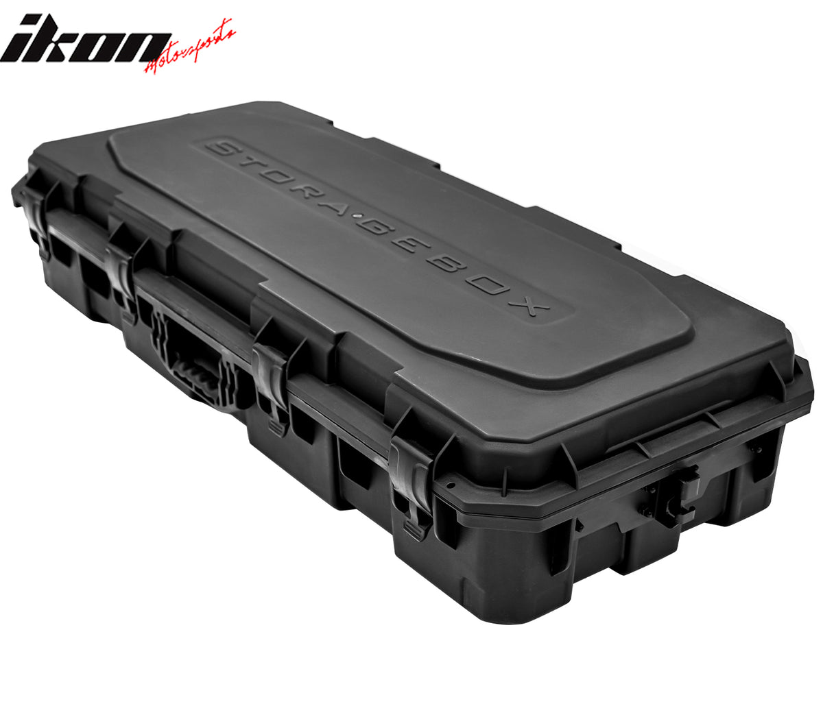 IKON MOTORSPORTS 45X22X10" Truck Tool Box, Compatible with Universal Pickups, Black PP 120L Automotive Truck Bed Organizer Storage Case Toolbox