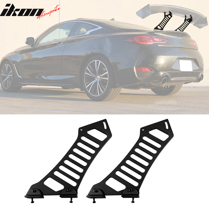 Spoiler Legs Universal Black Rear Trunk Spoiler Wing Legs Bracket Stand Mount Side ...