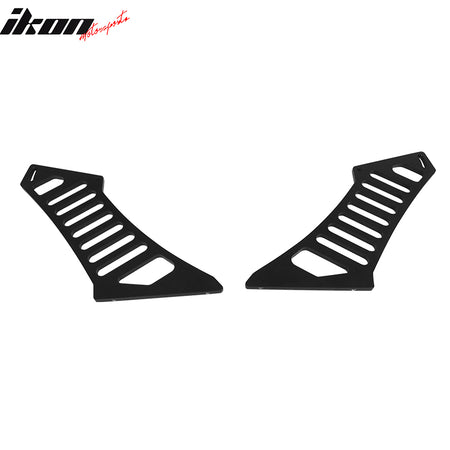 IKON MOTORSPRTS, Universal Spoiler Leg Brackets Compatible With Most Vehicles, Black Car Rear Trunk Spoiler Wing Legs Mounting Brackets Side Plates Pair